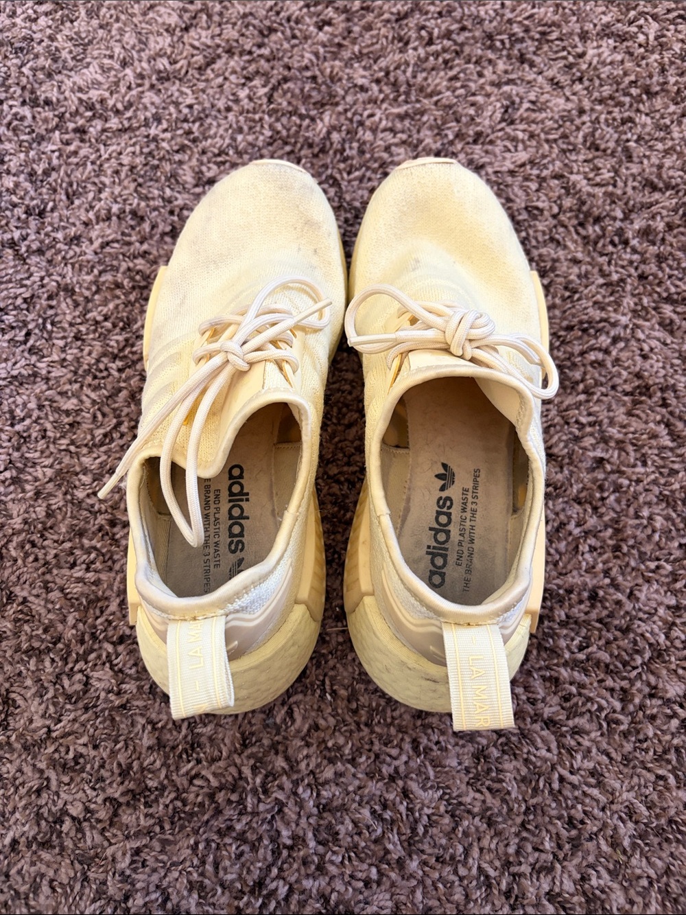 adidas Yellow Slip-On Athletic Shoes